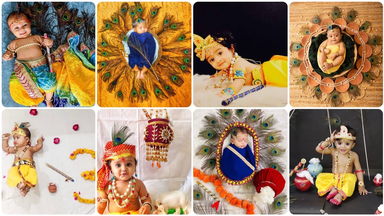 Janmashtami Baby Photoshoot Ideas At Home| Krishna Baby Photoshoot|Baby Photoshoot Ideas@addymak327