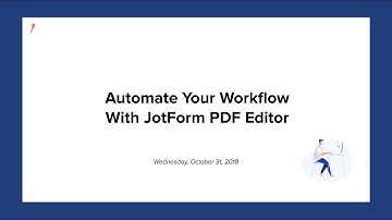 Automate Your Workflow With Jotform PDF Editor