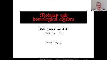 Modules and homological algebra. Lecture 9: principal ideal domains (by Walter Mazorchuk)