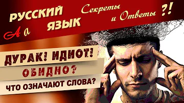 📚ДУРАК! ИДИОТ! Культура речи. Значение слов📚