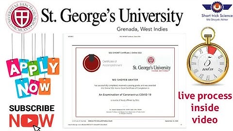 Free St. George University Certificate | Medical Certificate | |#Short_trick_Science
