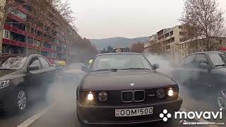 Гонки на BMW E34 под музыку Rompasso в грузии