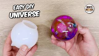 Easy DIY Resin Universe using a Sphere Mold