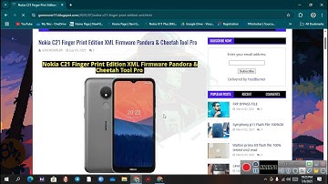 Nokia C21 Finger Print Edition XML Firmware Pandora & Cheetah Tool Pro