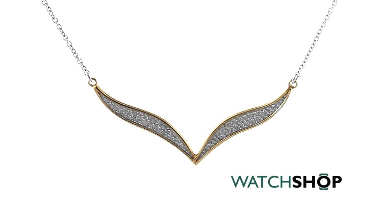 Fiorelli Jewellery Ladies' Two-tone steel/gold plate Wave Necklace (N3984C)