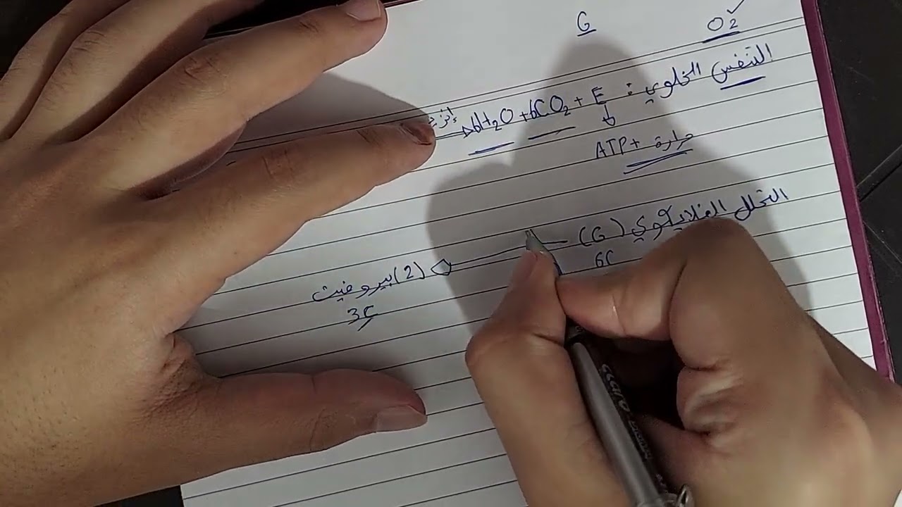 مراجعة درس التفاعلات الكيميائية في الخلية ( جزء اول )