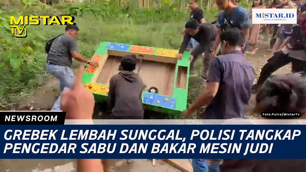 Grebek Lembah Sunggal, Polisi Tangkap Pengedar Sabu dan Bakar Mesin Judi