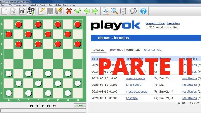 PlayOk Damas Online: Utilizando Jogos de Torneios No Programa