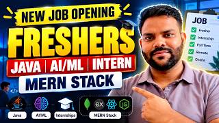 🔥 New Job Openings for Freshers 2026 | MERN Stack, Java, AI/ML & Internships | CodeWithPrashant30