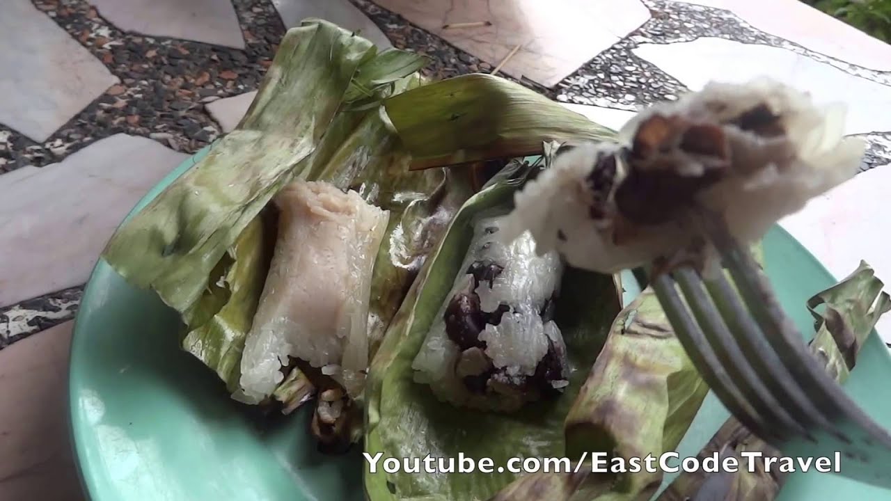 stuffed and grilled sticky rice dessert