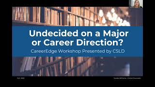 CareerEdge | Undecided on a Major or Career Direction