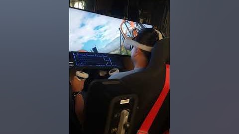 No Limits Rollercoaster in VR using Oculus Quest AirLink on the simulator.