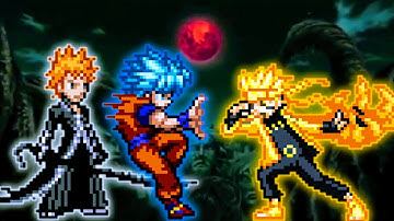 Goku SSGSS Team Shonen (New) VS Naruto(All Form) in Jump Force Mugen