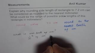 Why Rounding to Tenth centimeter is same as millimeter