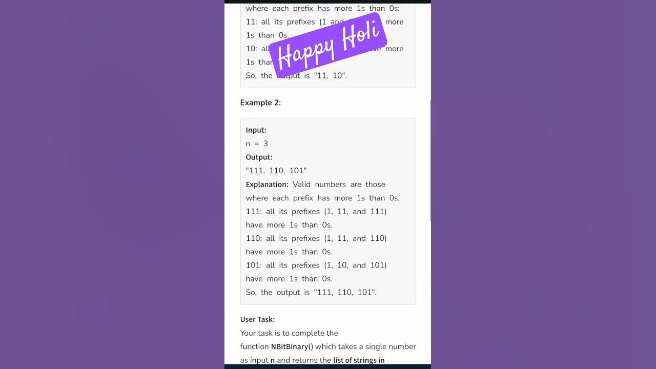 Print N Bit Binary Numbers Having More 1s Than 0s Leetcode