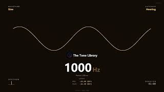 1 kHz Hearing Test Tone (1000 Hz Sine) — Reference Frequency