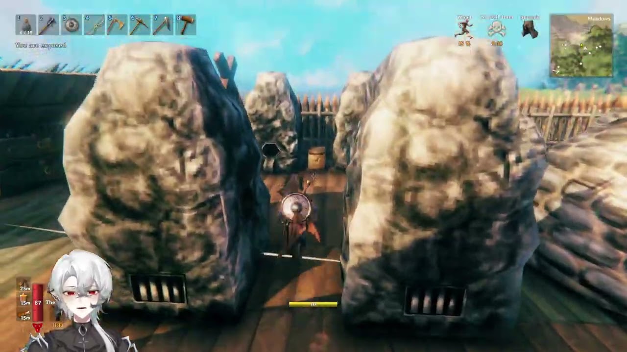 Valheim | Gearing up to fight bonemass today :3