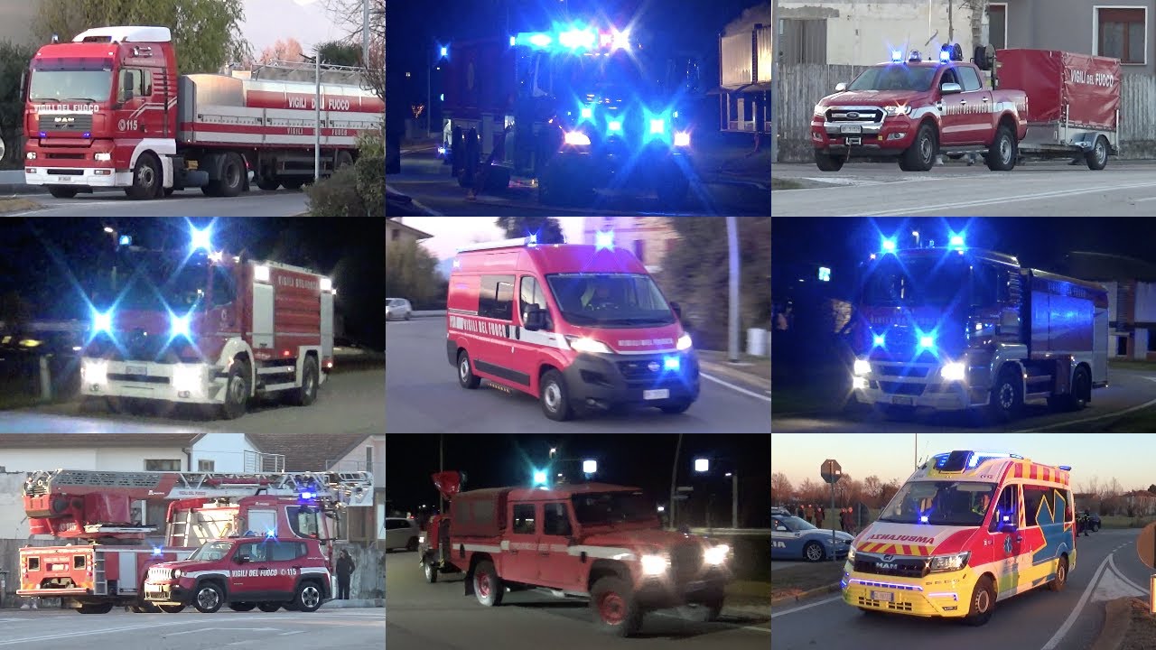 [INCENDIO MOBILIFICIO] AZZANO DECIMO (PN) - Vigili del Fuoco + USAF Aviano + 118 + FFOO in emergenza