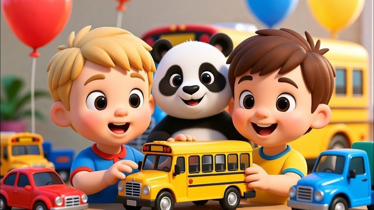 Baby Panda School Bus 🚌 | Fun Cartoon Game for Kids 🎮👶
