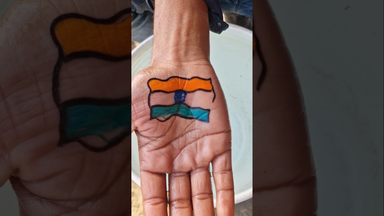 Indian 🇮🇳 flag drawing with magic color 