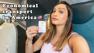 Economical transport in America 🇺🇸 🚆 ll #aaryavora #aawariaarya #travel #soloroadtrip
