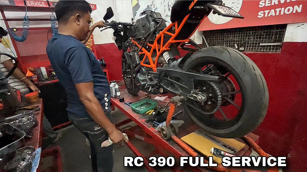 KTM RC 390 Service | RC 390 Maintenance 🔧 | SanjayBikeCare