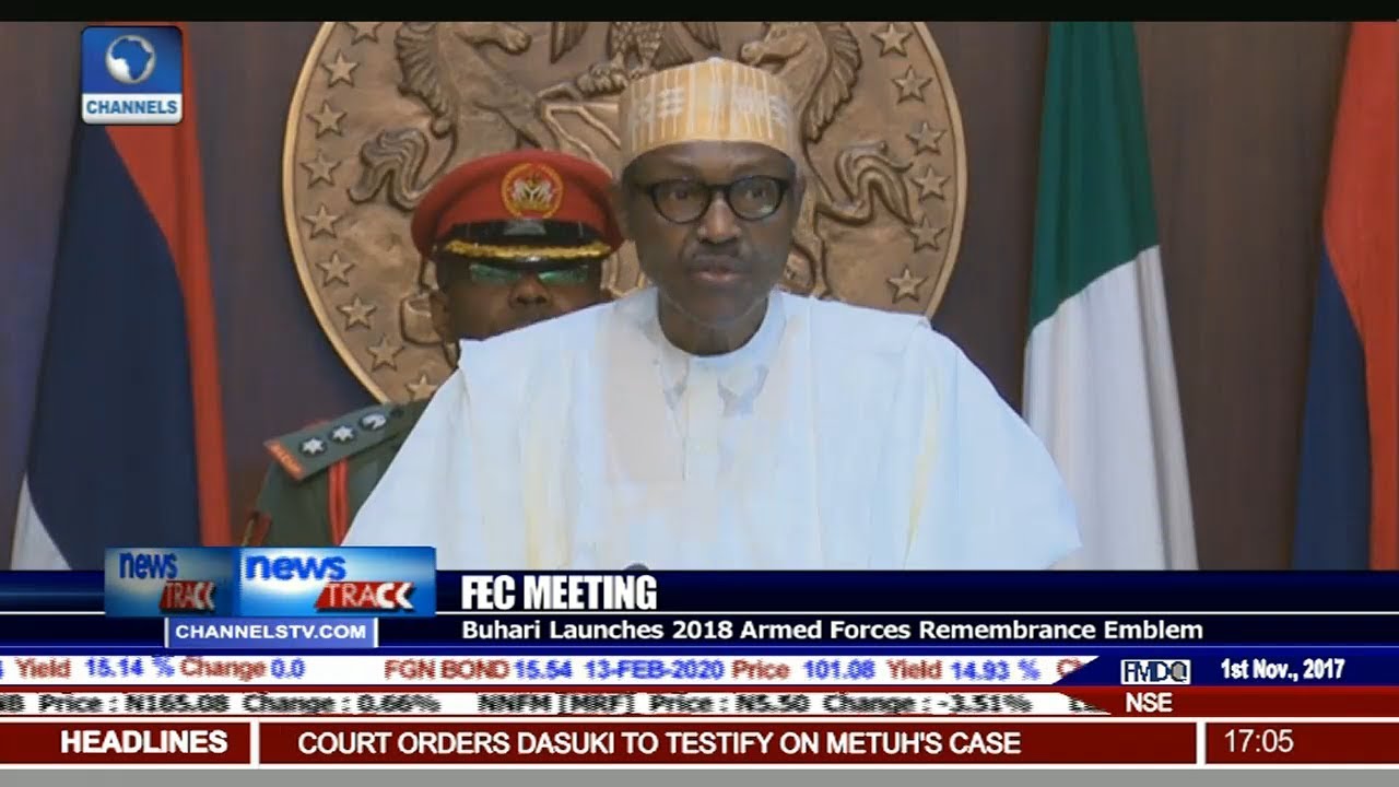 Buhari Launches 2018 Armed Forces Remembrance Emblem