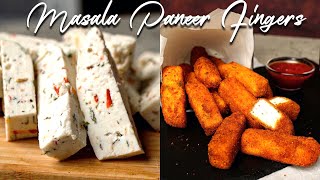 Masala Paneer Fingers | Masala paneer | Paneer Fingers |Crispy Paneer fingers | herbed paneer