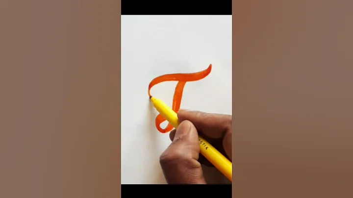 how to write T #shorts #youtubeshorts #cursive writing #stylish #trending #easydrawing #viral #3d