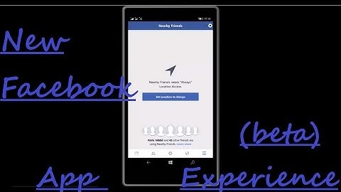 New facebook Beta app experience on windows 10 mobile AKA Windows phone