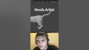 Noob vs Pro artist: animating a tail #blendertutorial #blender #blendercommunity #blender3d #b3d