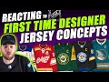 Reacting to 'FIRST TIME DESIGNER' NHL Jersey Concepts! How Did They Do?