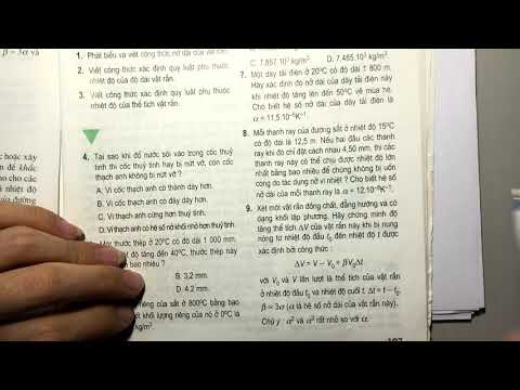 Video Giải bài 8 trang 197 SGK Vật lý 10 - youtube