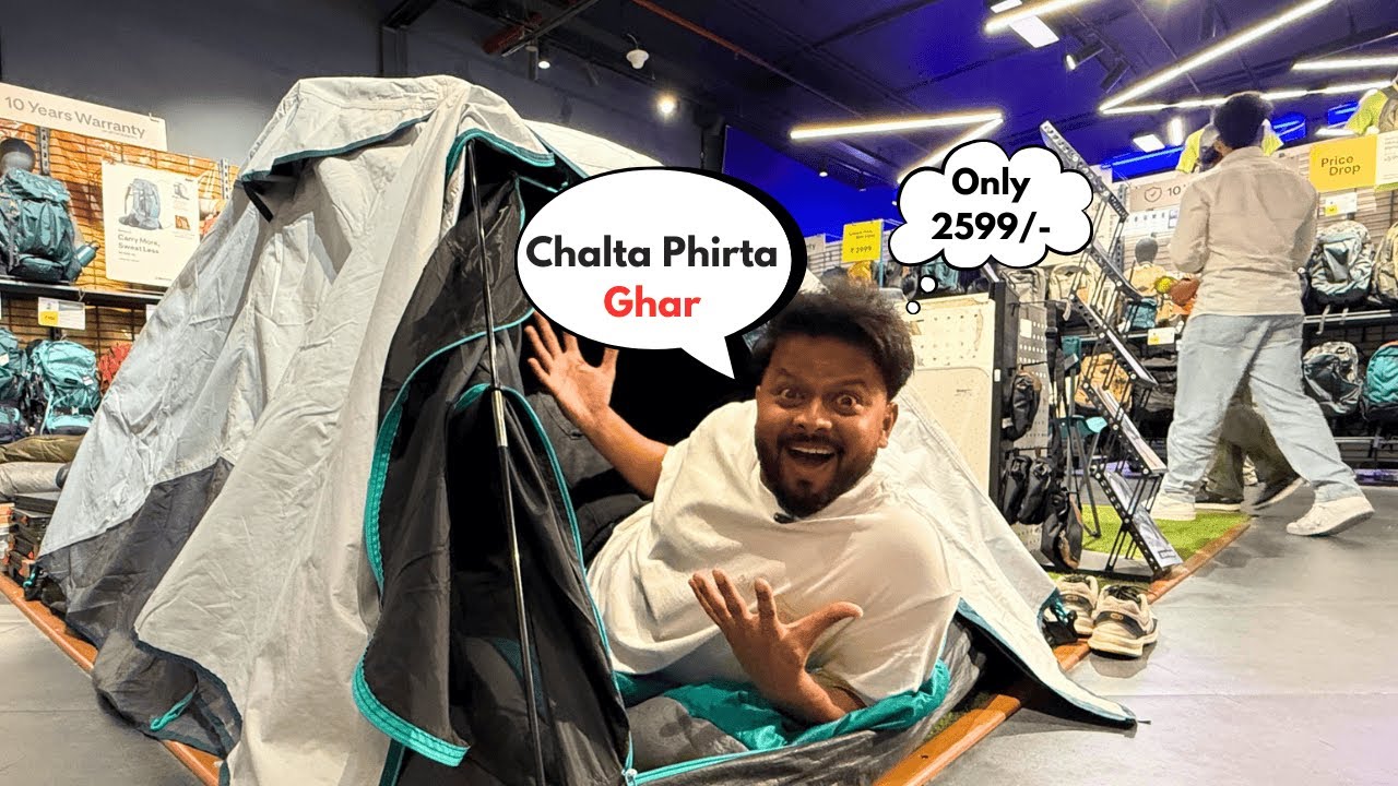 Decathlon Waterproof Tent mera ho gya 😃| decathlon full tour | decathlon saket