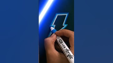 Neon Effect With acrylic Markers ❤️ #art #shorts #neon #artist