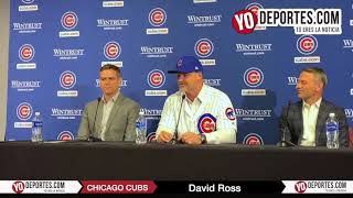 David Ross Chicago Cubs Manager press conference at Wrigley Field