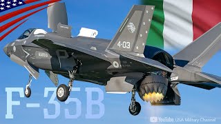 Italian F35Bs Ski Jump Takeoff & Vertical Landing on Aircraft Carrier