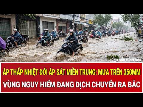 Weather "monster" approaching Central Vietnam: Over 350mm of rain, danger zone shifting North