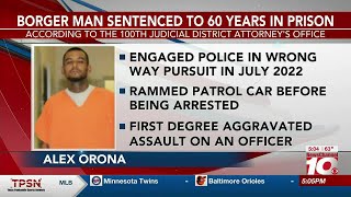 VIDEO: Borger man sentenced 60 years for aggravated assault on officer