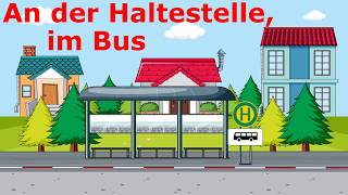 На остановке, в автобусе. Немецкие фразы и слова. Deutsch mit Helene.