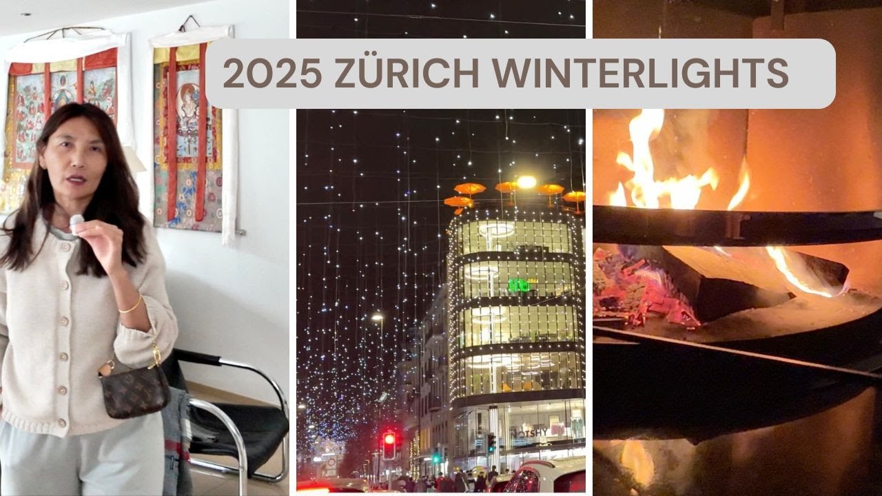 Zurich Winter Lights & Cozy Fireplace Night at Home