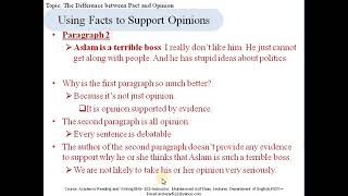 The difference between fact and opinion | practices