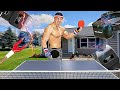 High Voltage TASER Ping Pong Contest *WINNER GETS HOUSE* | Bodybuilder VS Table Tennis Competition