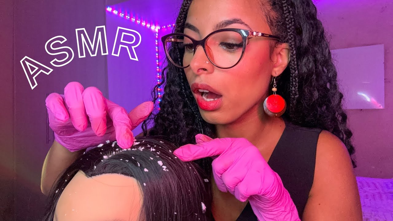 TIRANDO CASPA DO SEU CABELO | ASMR super Relaxante e Realista 💆🏽‍♀️😴