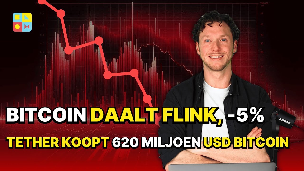 Bitcoin DAALT flink, -5% | Tether koopt 620 miljoen USD Bitcoin | Crypto  nieuws vandaag | #1067