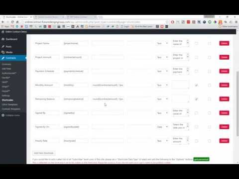 WP Online Contract Plugin Tutorial (Shortcodes)
