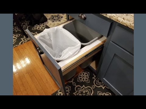 How to Build a DIY Pull Out Trash Can in a Kitchen Cabinet – Easy Kitchen DIY Project