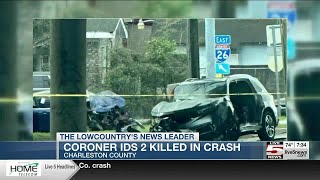 VIDEO: Coroner IDs 2 killed in N. Charleston crash; driver facing charges