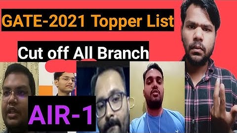 GATE-2021 TOPPER NAME ALL BRANCHES & CUT-OFF CHECK HERE |