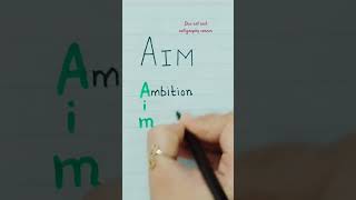 Calligraphy Aim In Life